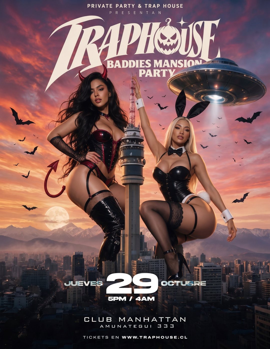Flyer de Baddies Mansion Party